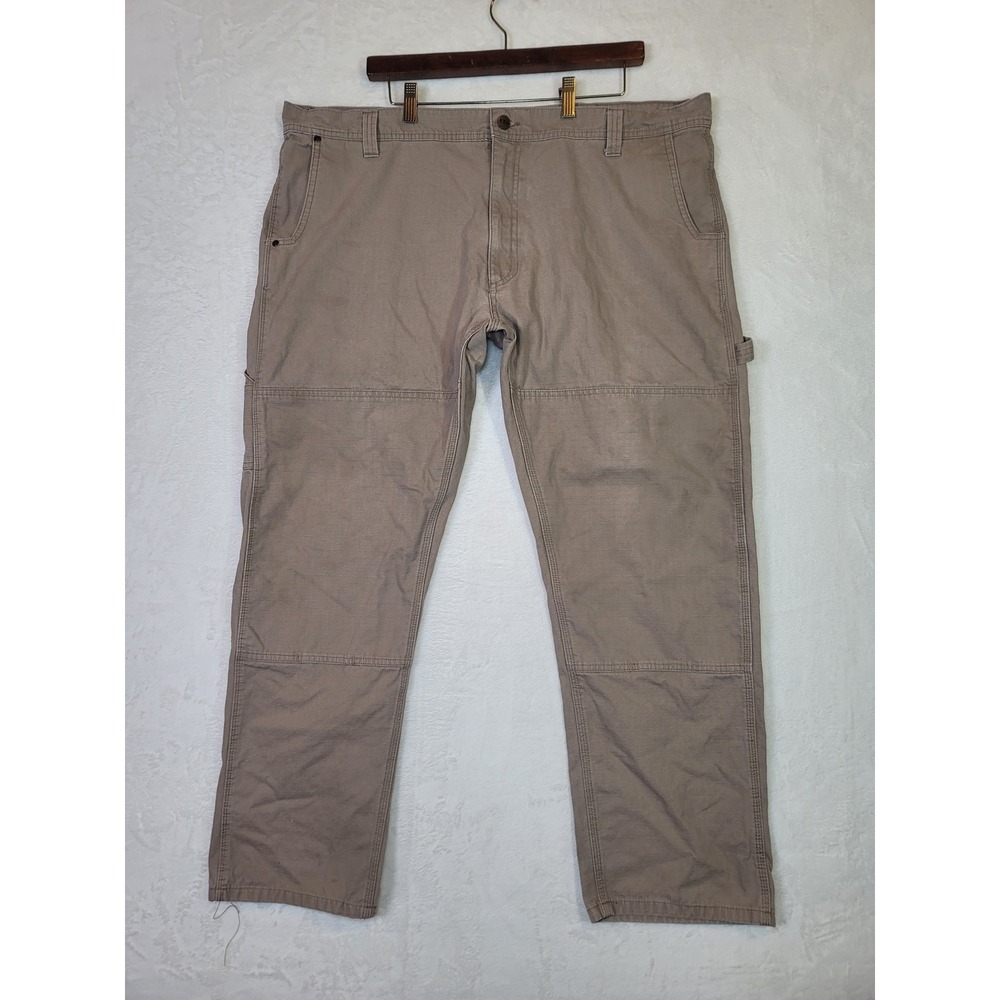 Key Industries Ripstop Double Knee Carpenter Pants Workwear Utility Tan 44x31